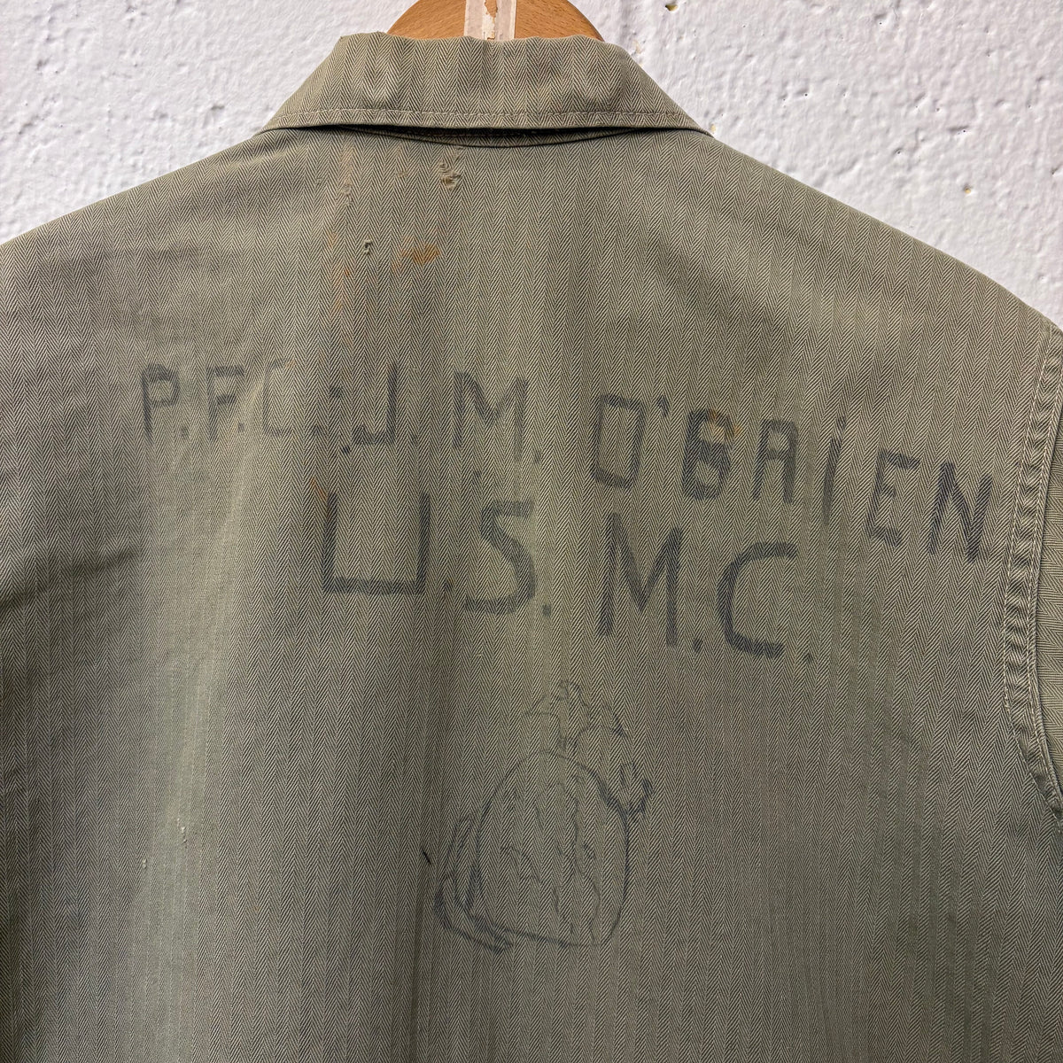 40's U.S.M.C. P-44 HBT jacket (w/ theater art)
