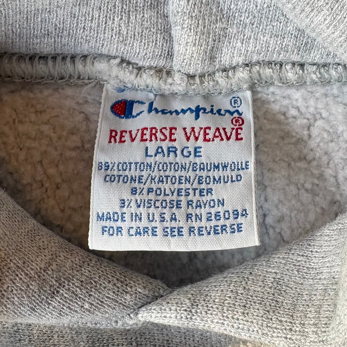 90's Champion Reverse Weave parka "HARVARD" (L/ water print)