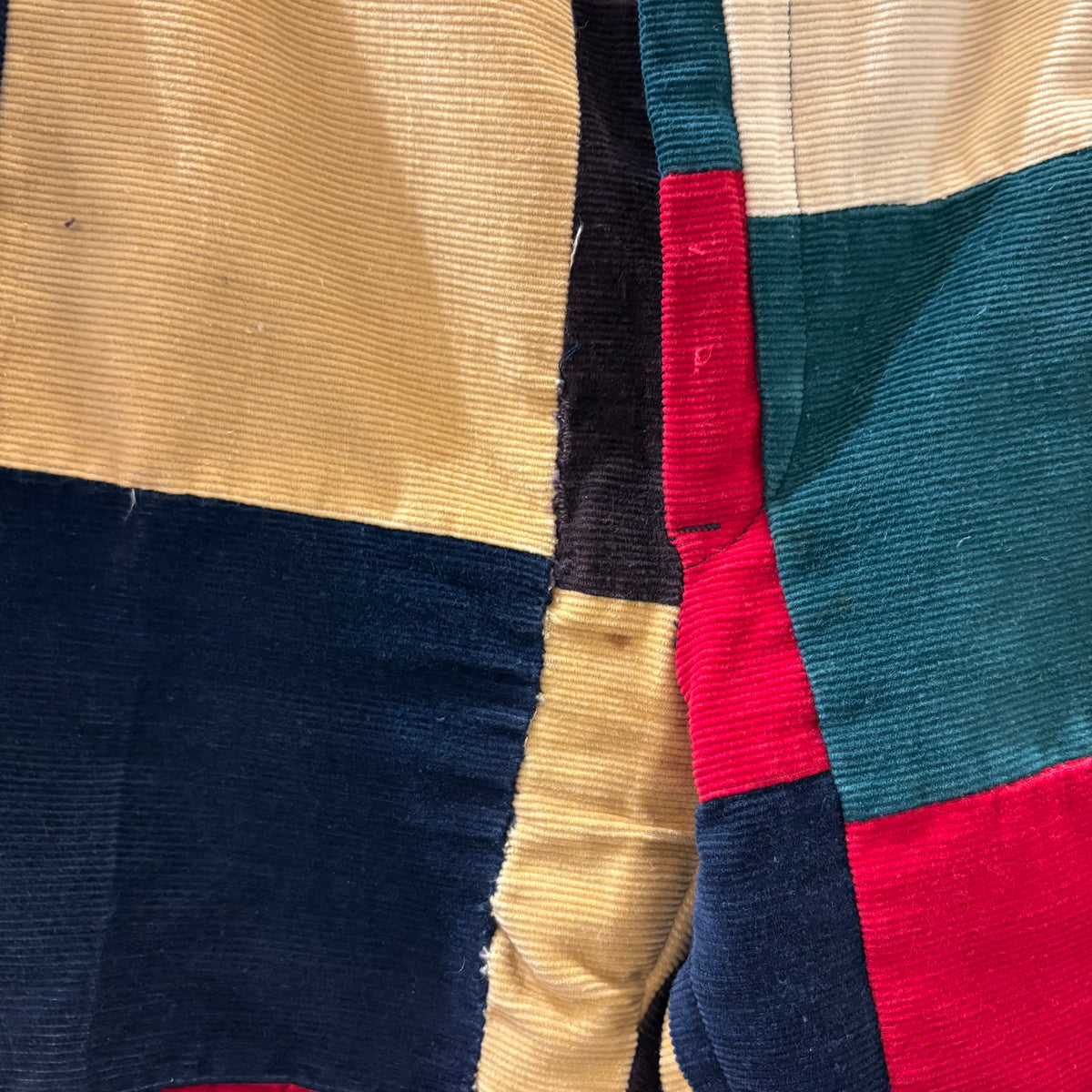 70's corduroy patchwork pants (W38 L30)
