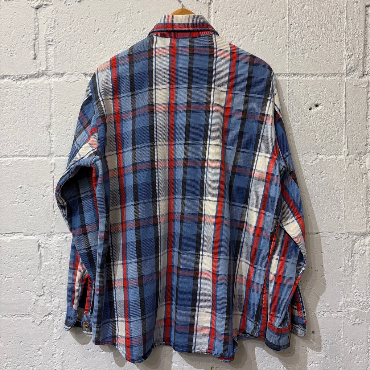 80's BIG MAC cotton flannel shirt (size L Tall)