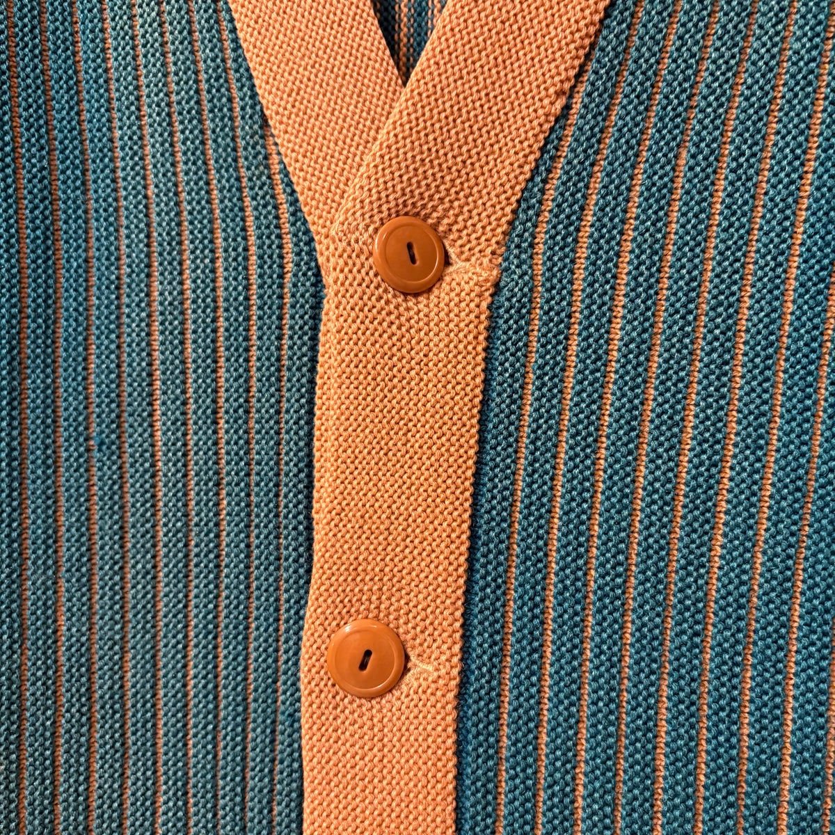 40's two-tone wool cardigan (unique coloring!)