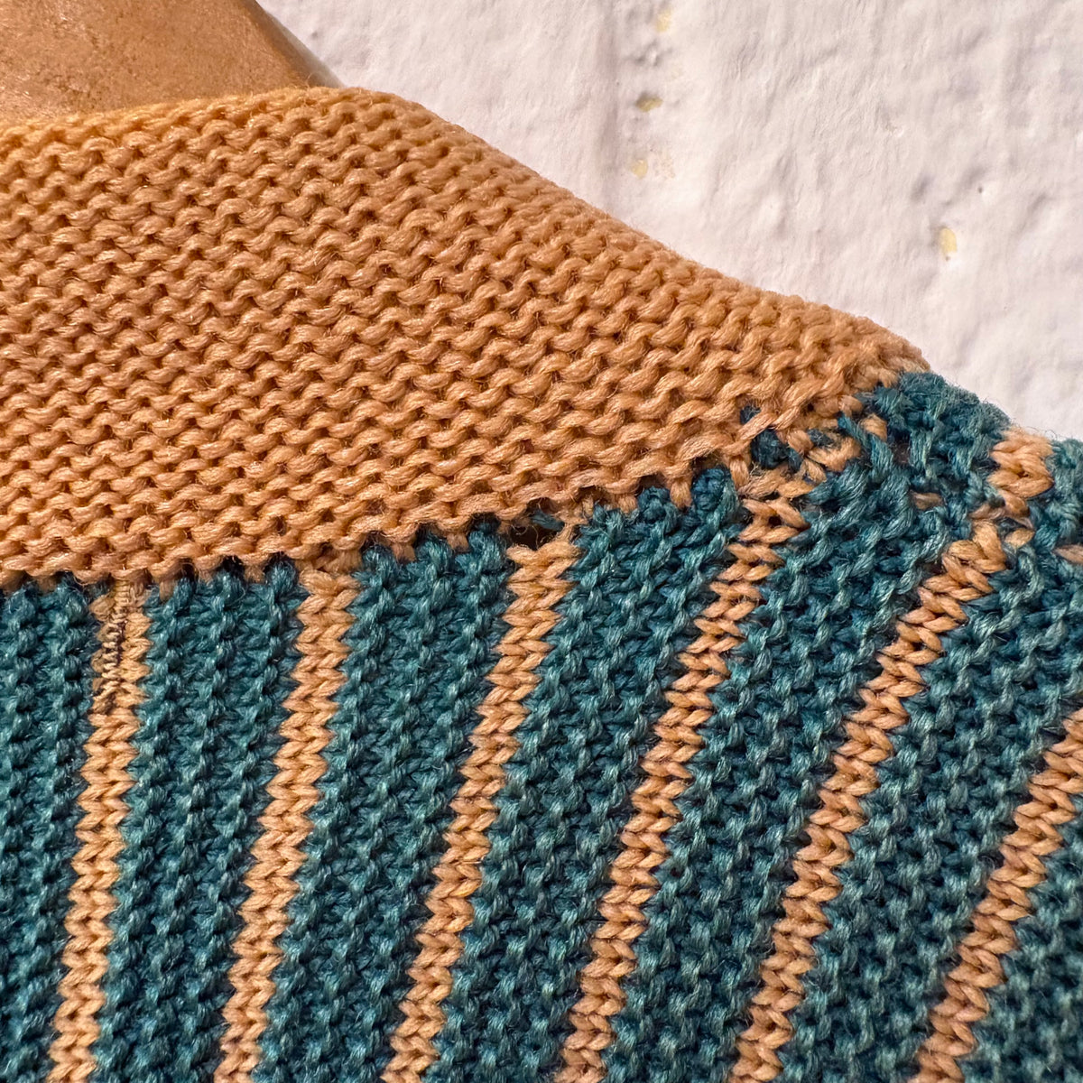 40's two-tone wool cardigan (unique coloring!)
