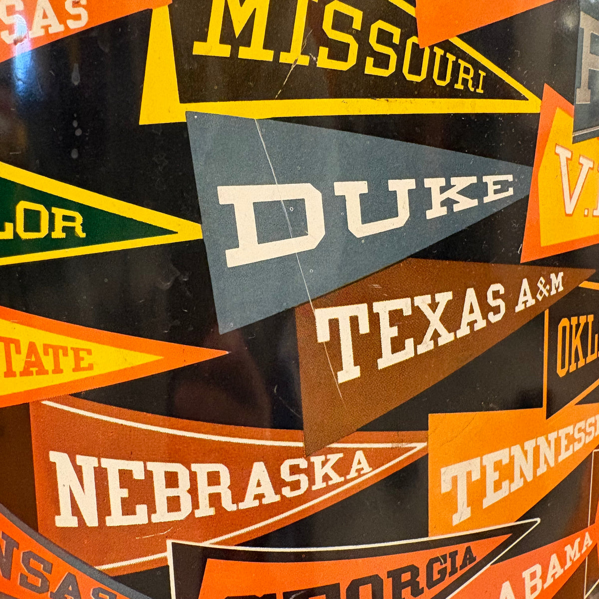 60's~ Harvell college penant trash can