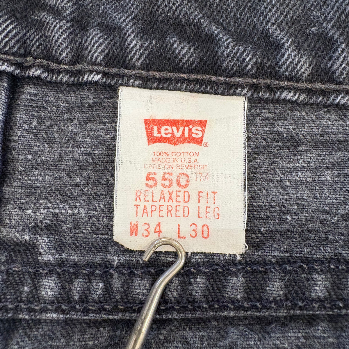 90's Levi's 550 black made in USA (W34 L30)