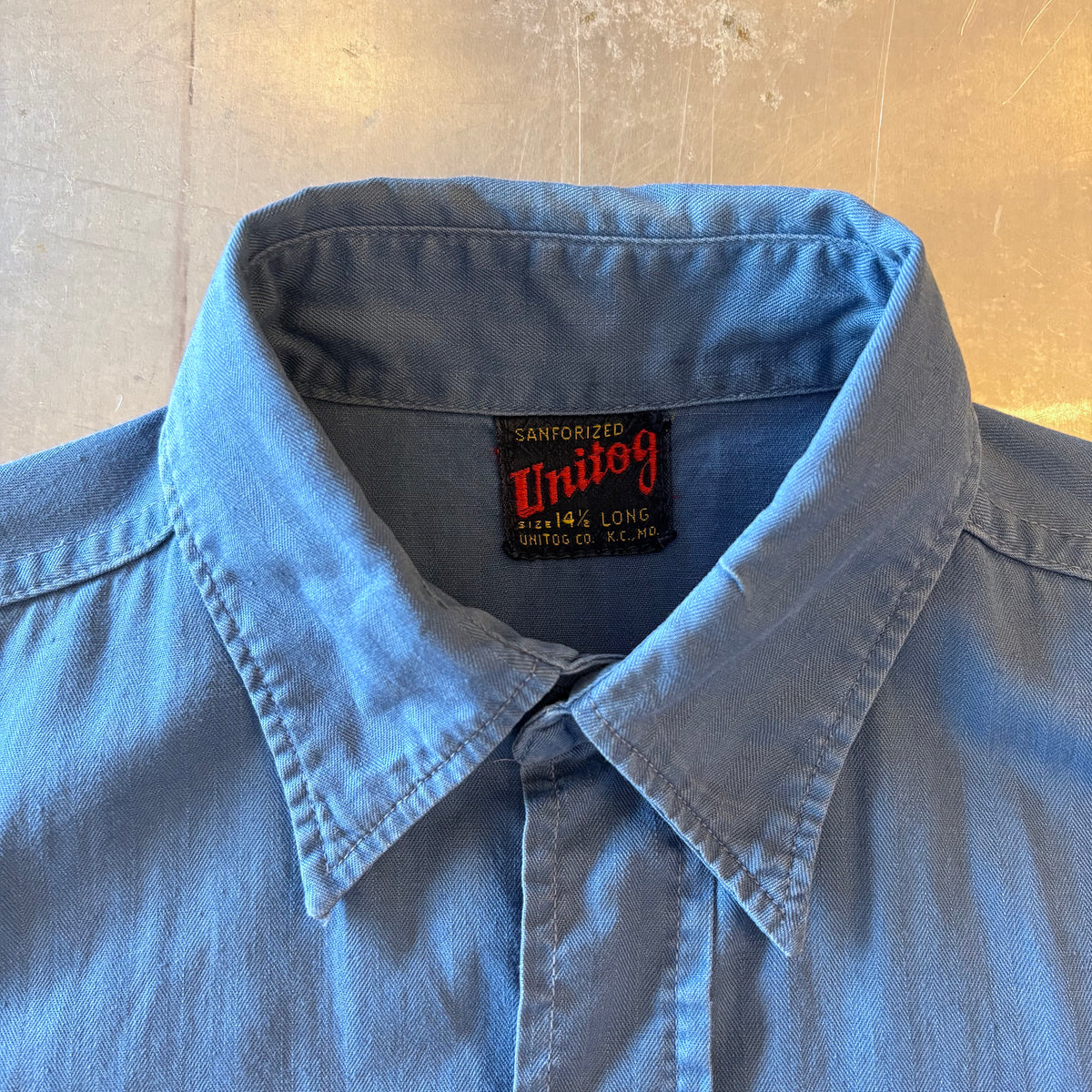50's Unitog HBT work shirt w/ embroidery & patch