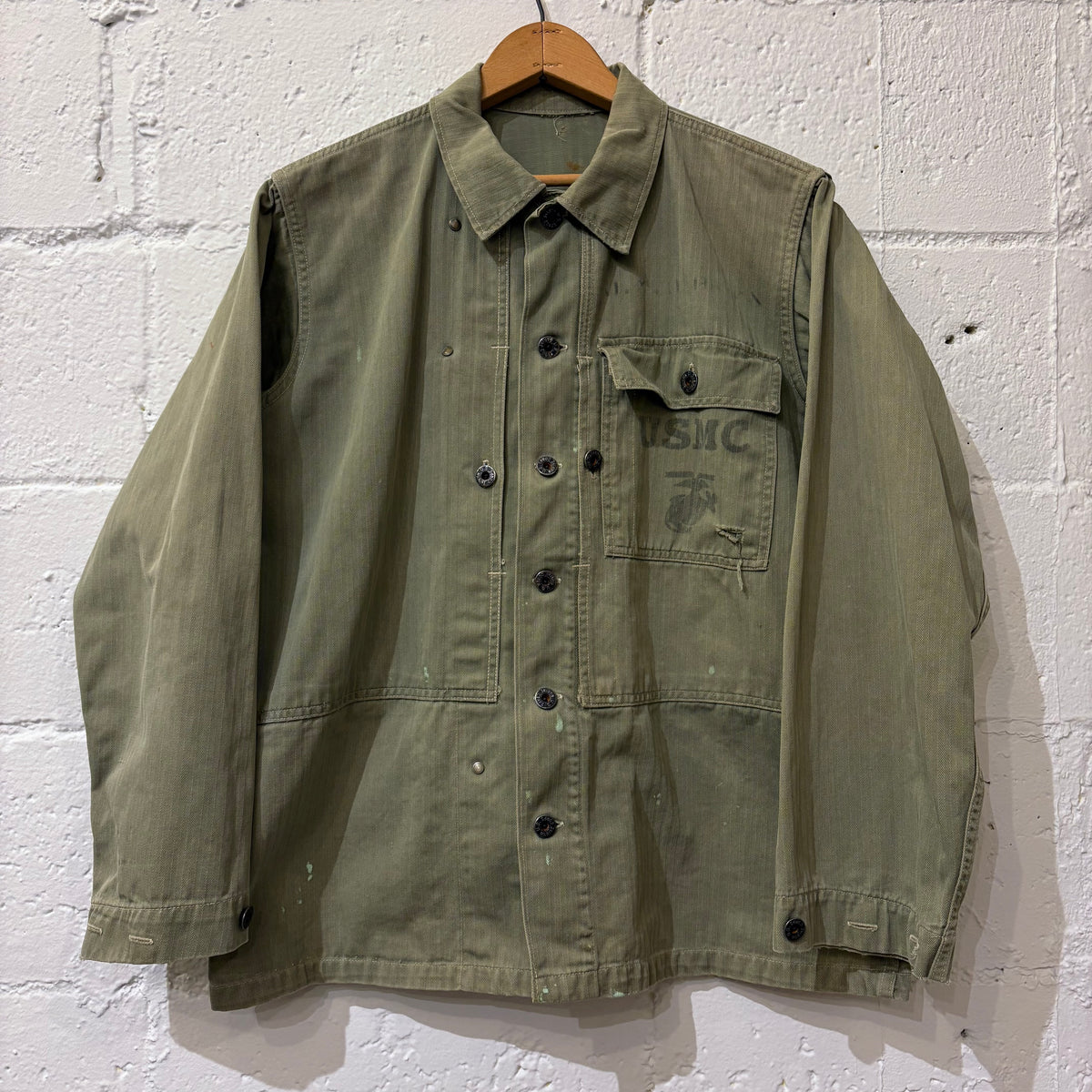 40's U.S.M.C. P-44 HBT jacket (w/ theater art)
