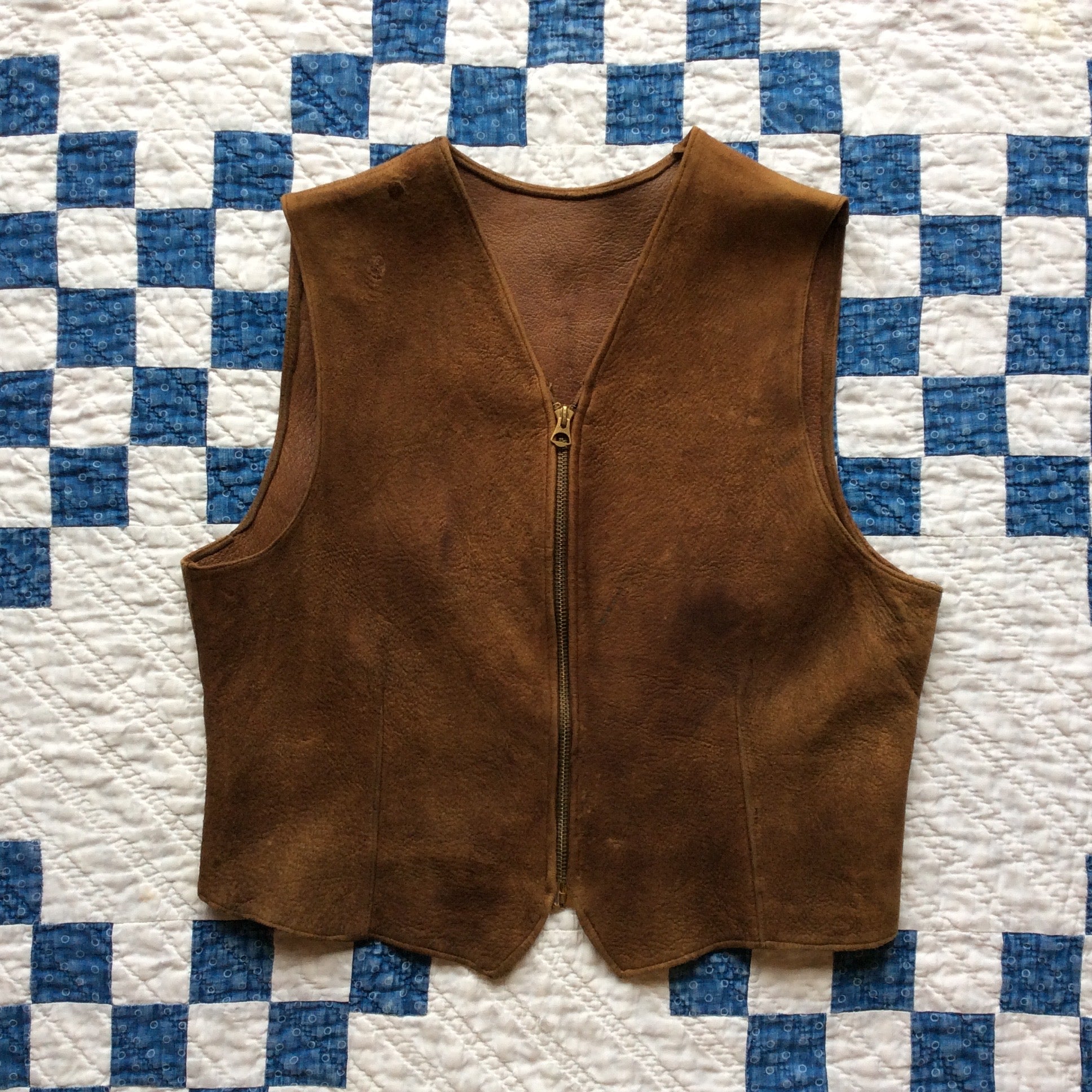 30's deerskin vest