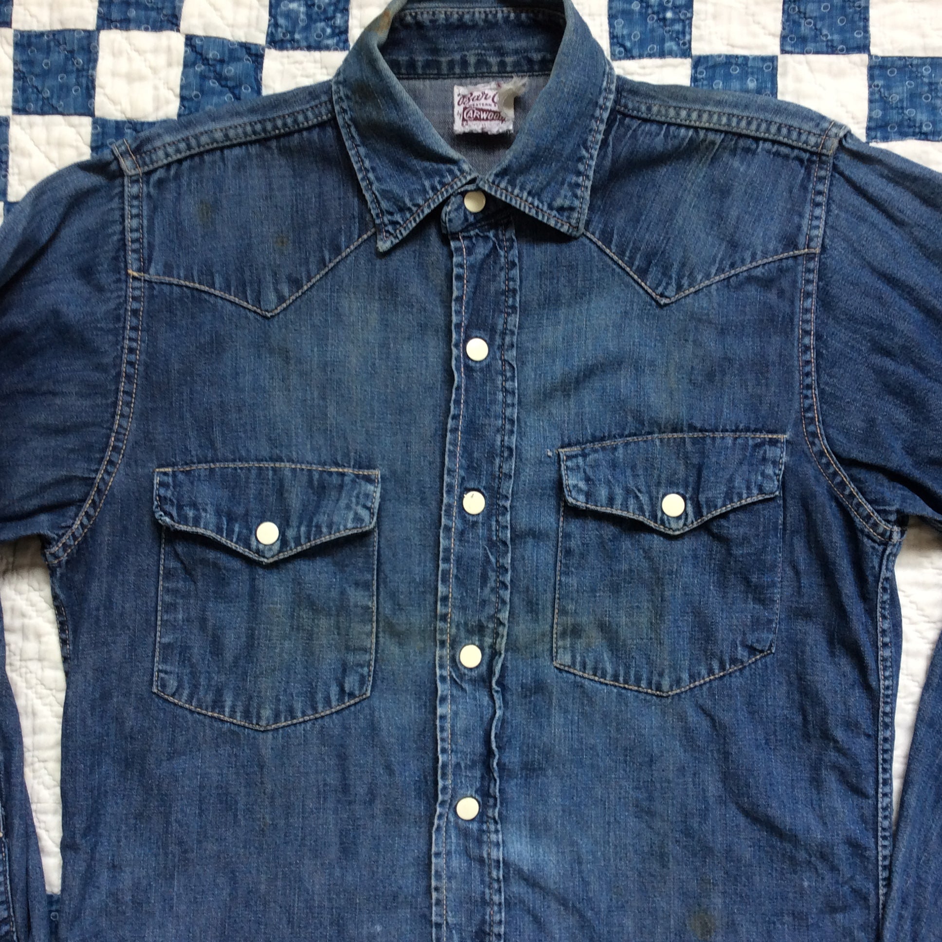 ~60's "Bar C" denim western shirt