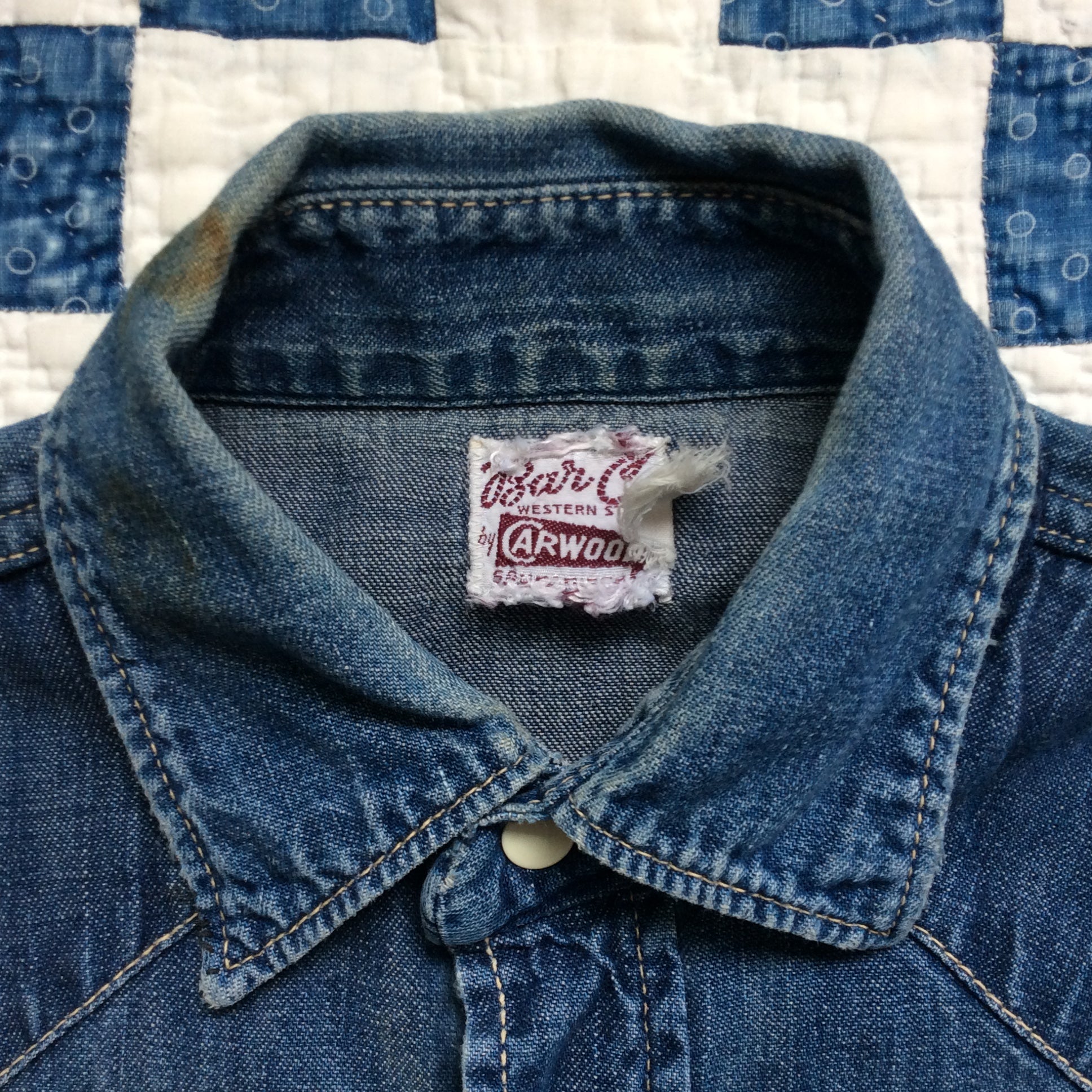 ~60's "Bar C" denim western shirt