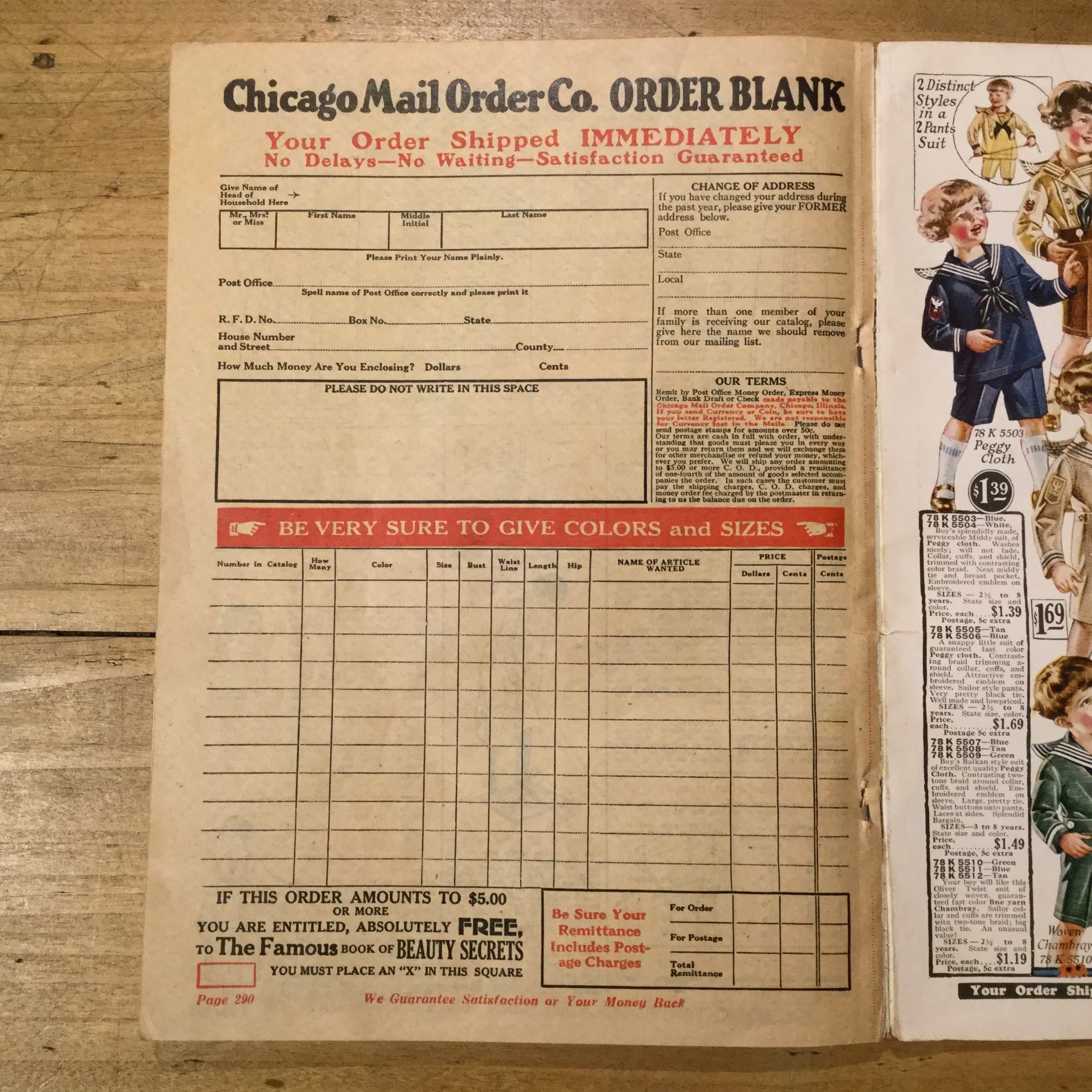 1924's Chicago Mail Order Co. spring/summer catalogue