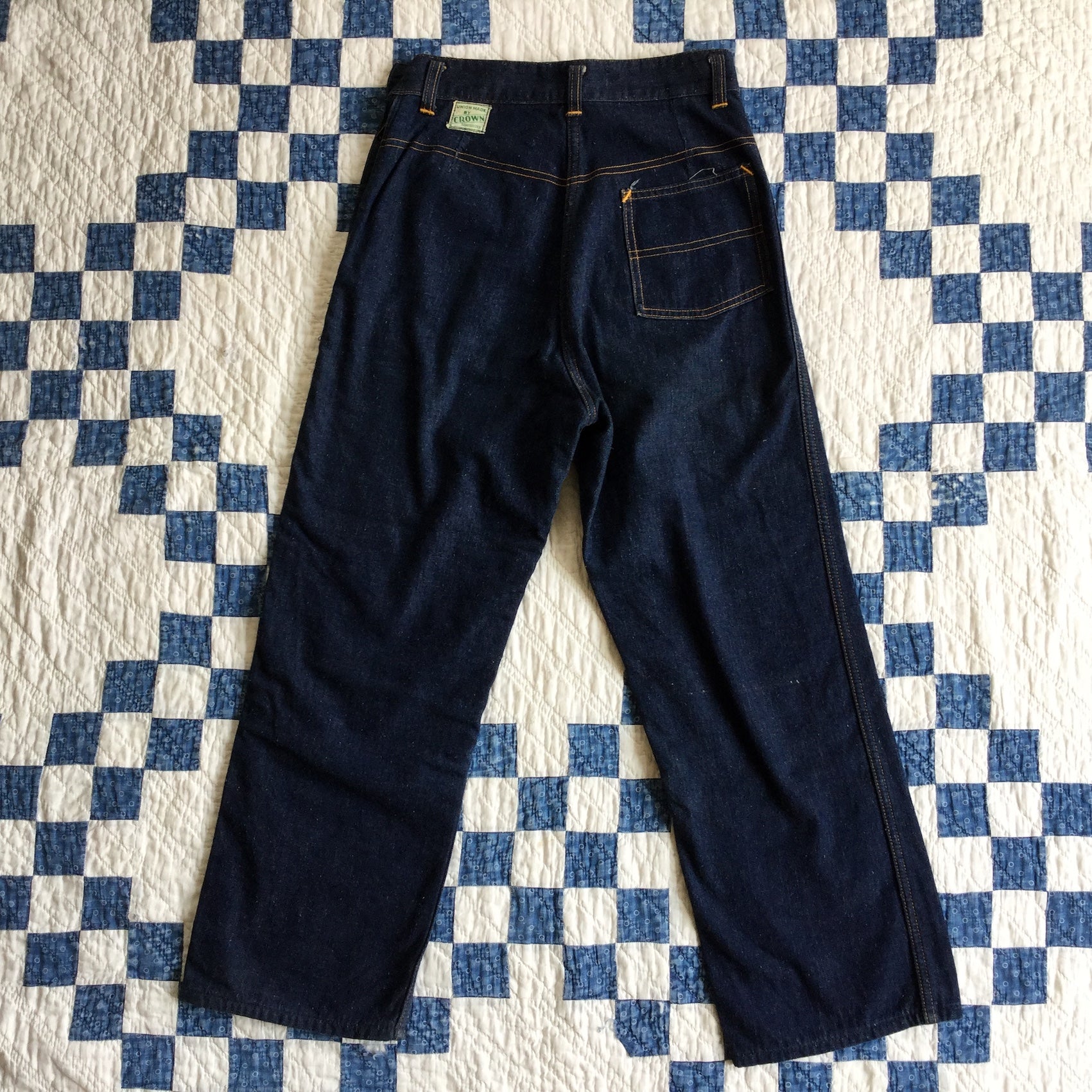 50's~ CROWN lind denim lunch pants (mint condition)