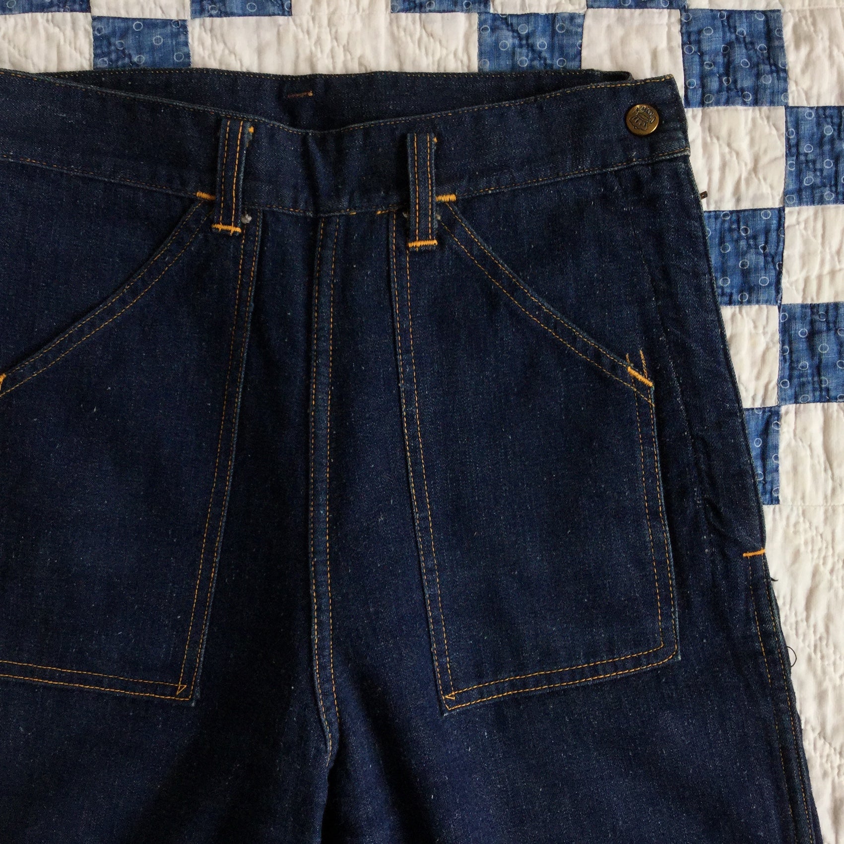 50's~ CROWN lind denim lunch pants (mint condition)