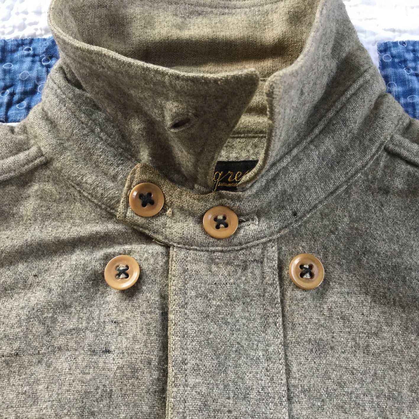 ~20's Congress wool B.D. work shirt