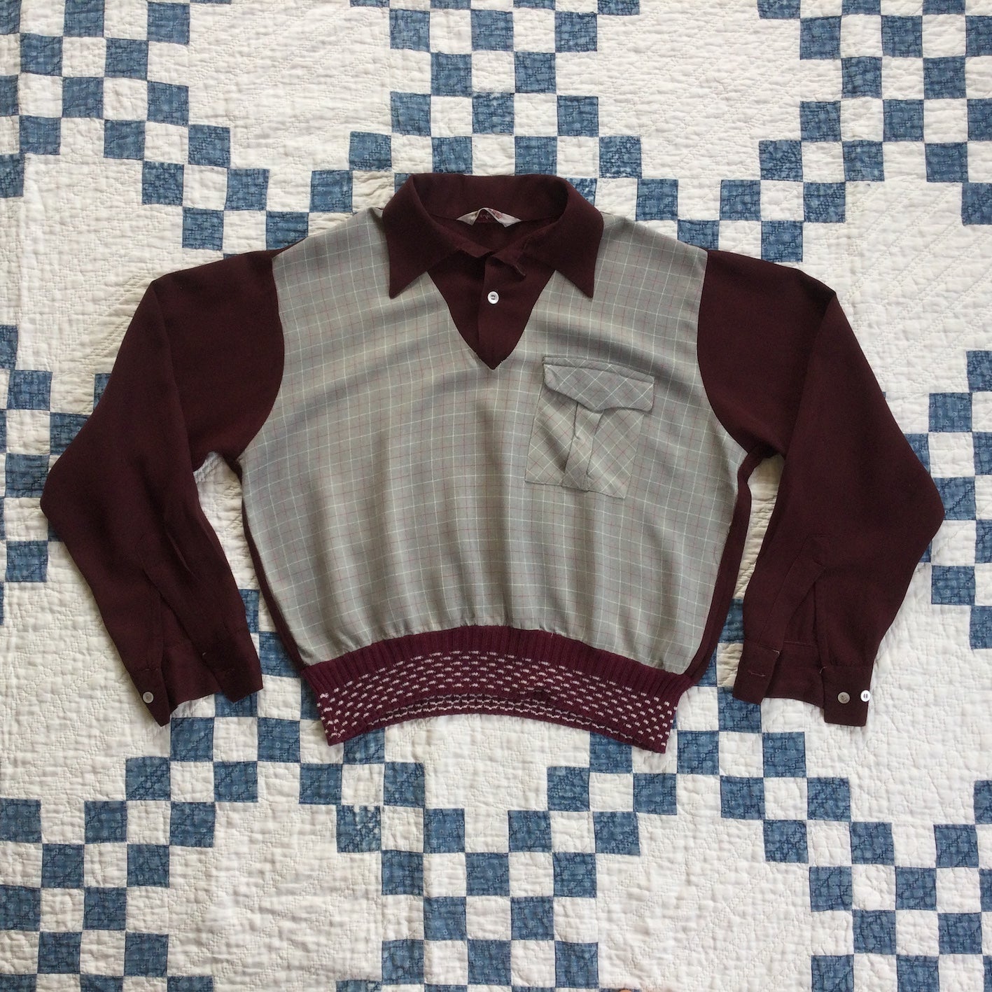 50's Westward Ho! 2tone pullover shirt