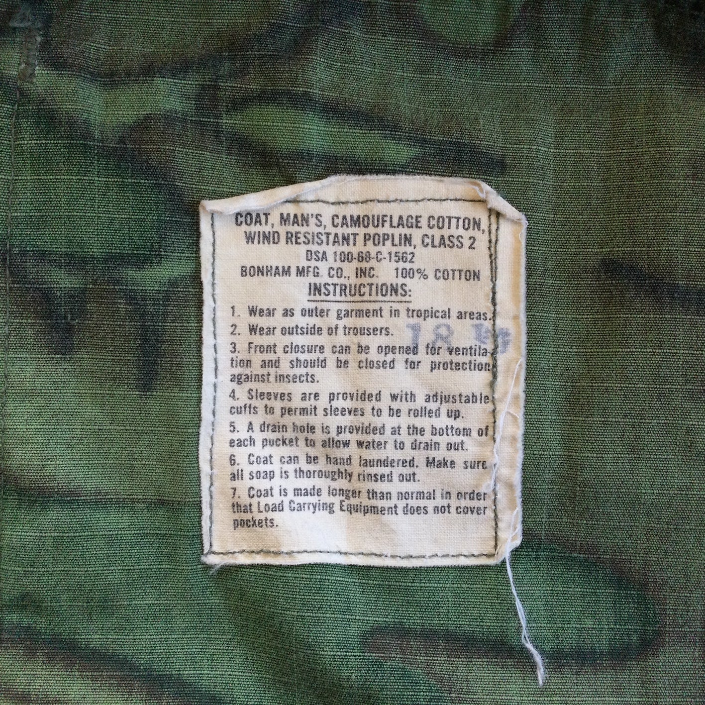 60's U.S.Army jungle fatigue (S-R)
