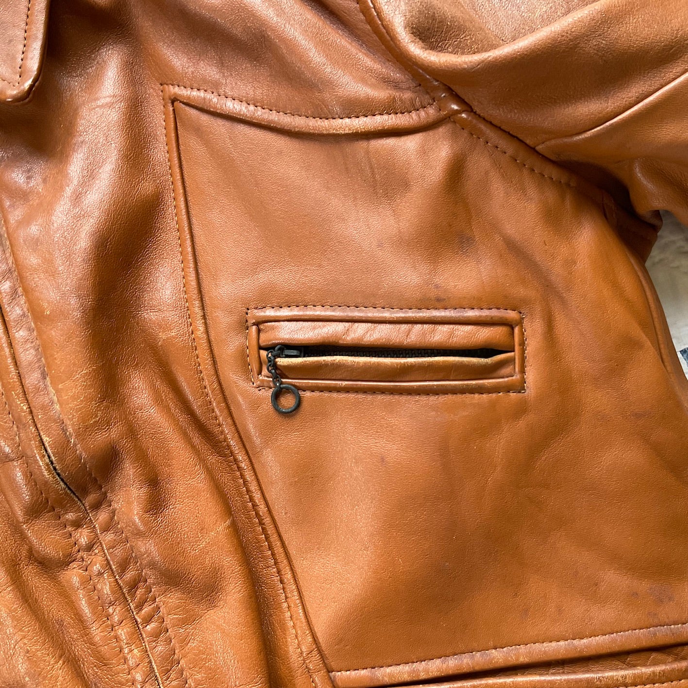 40's horsehide leather sport jacket