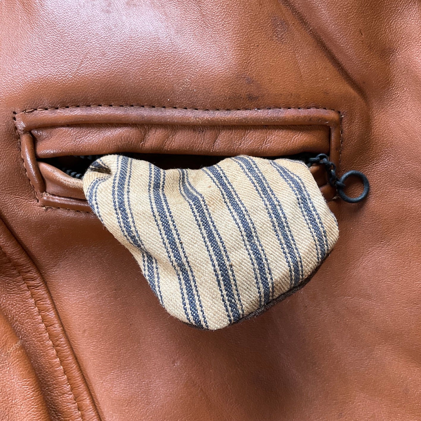 40's horsehide leather sport jacket