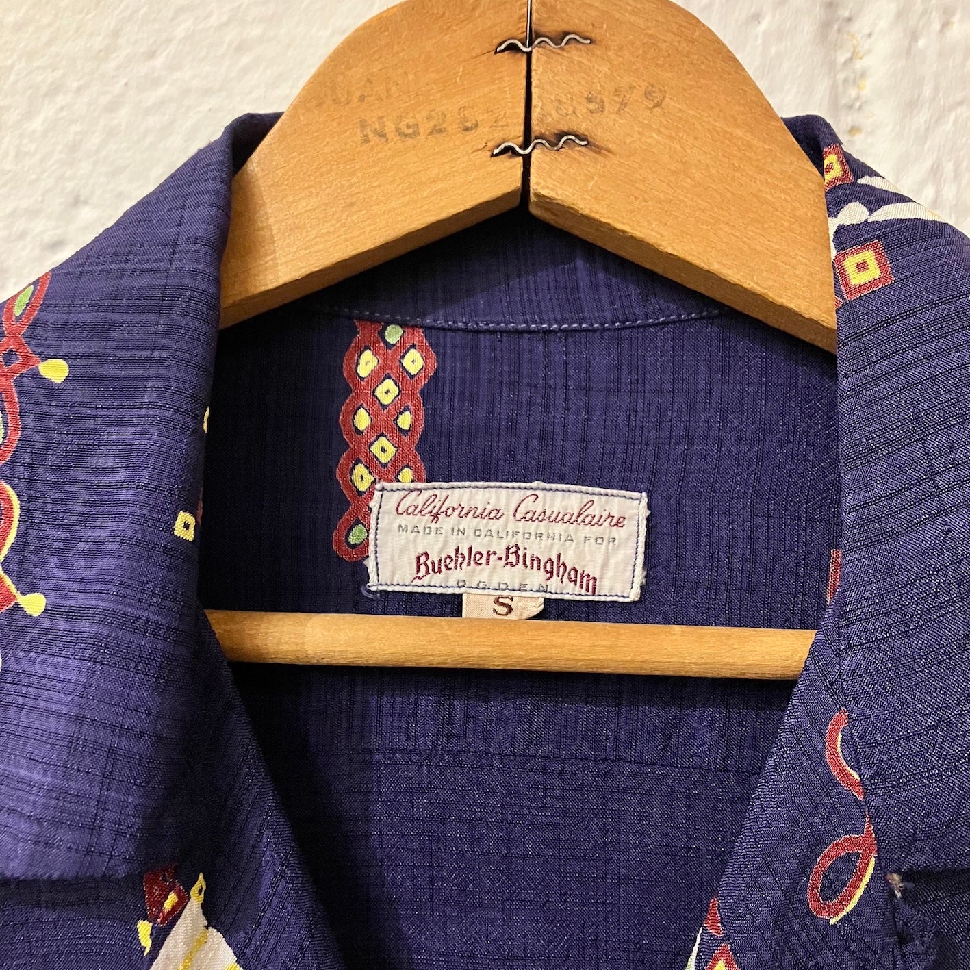 50's California Casualaire loop collar shirt (S)