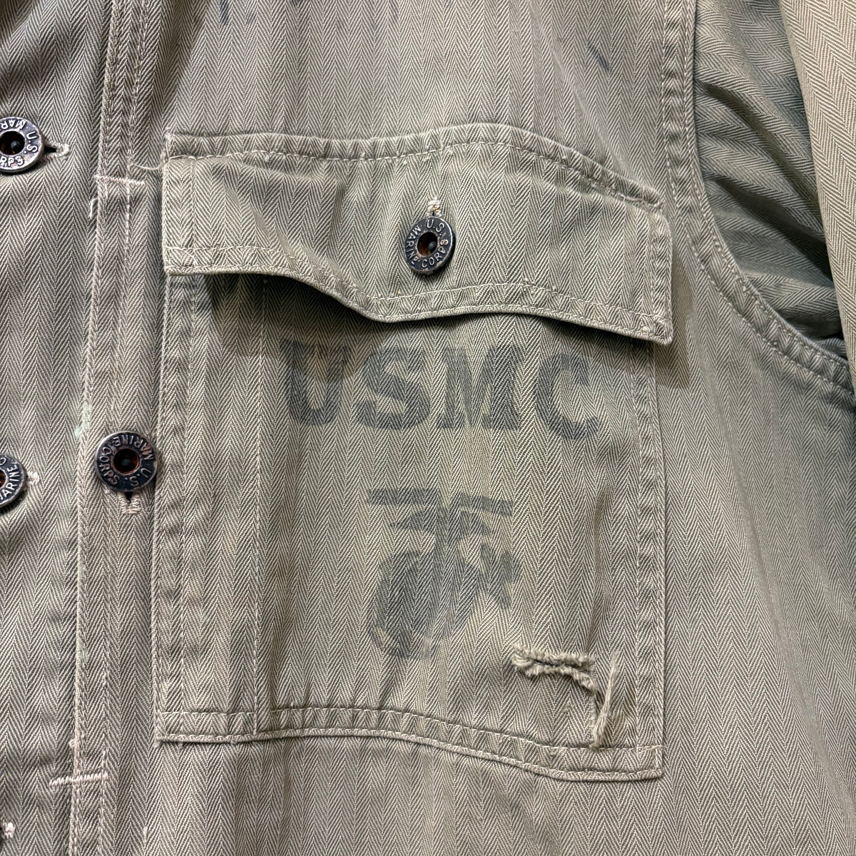 40's U.S.M.C. P-44 HBT jacket (w/ theater art)