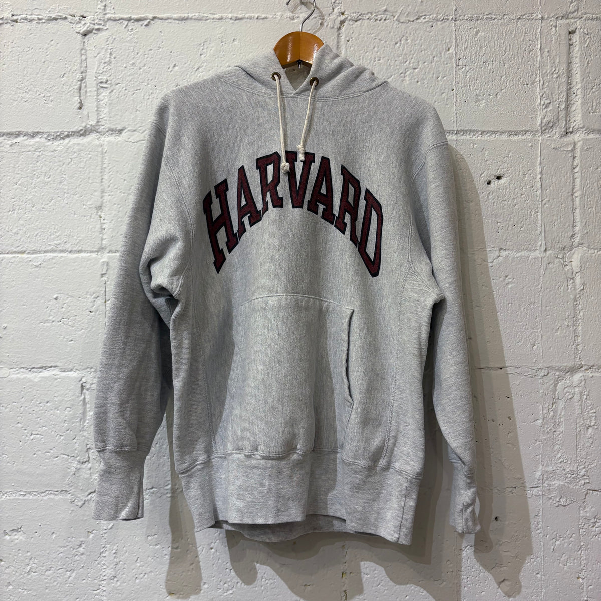 90's Champion Reverse Weave parka "HARVARD" (L/ water print)
