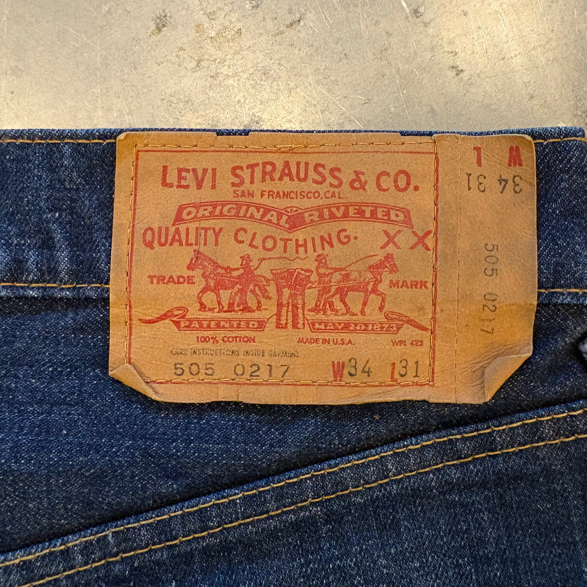 70's Levi's 505 single stitch (W34 L31/ dark)