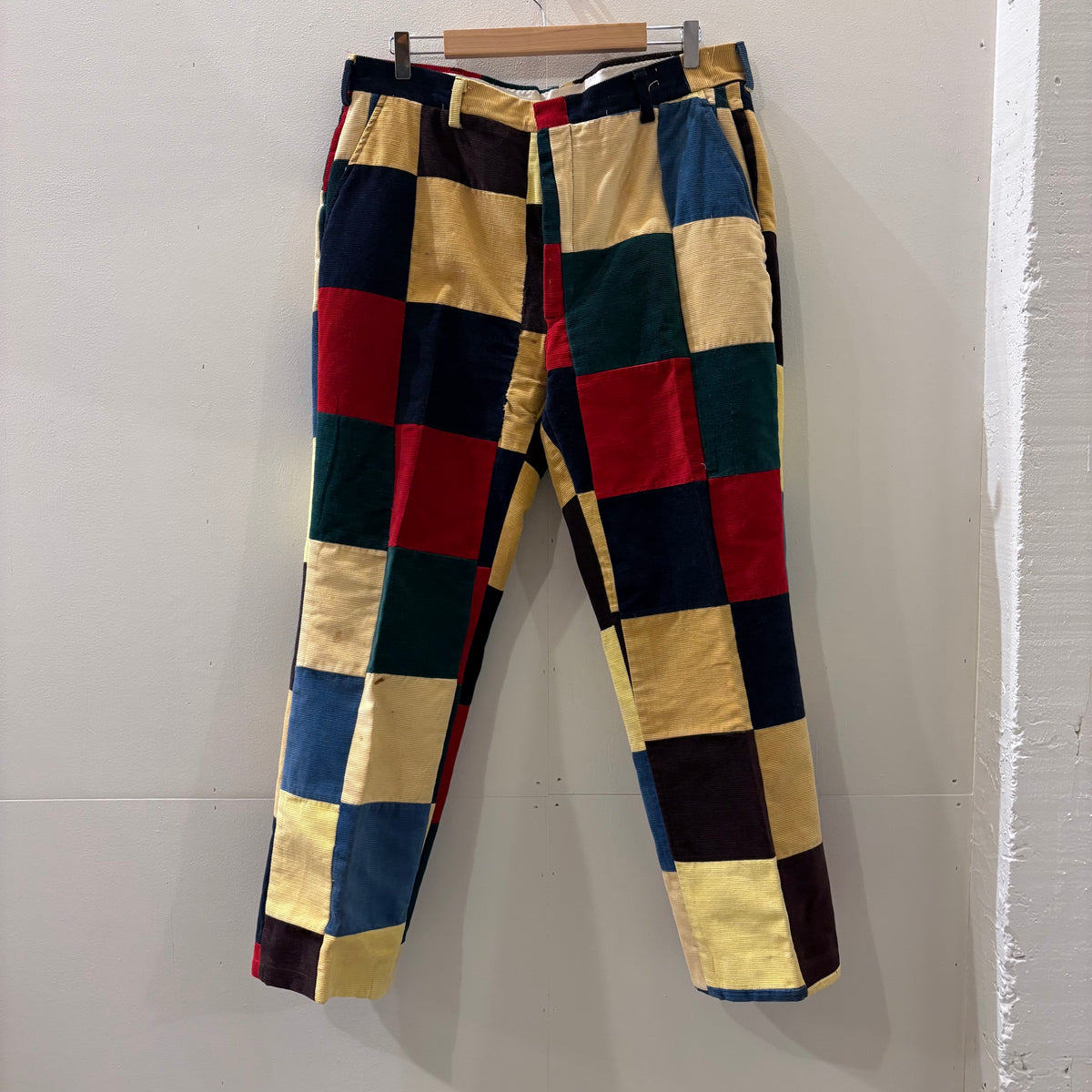 70's corduroy patchwork pants (W38 L30)