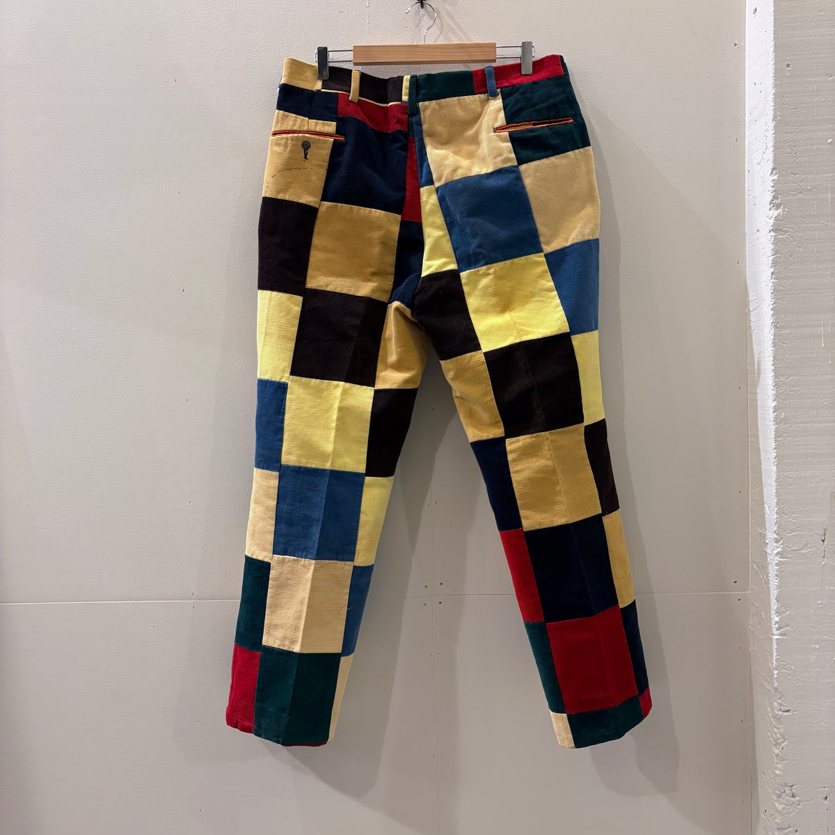 70's corduroy patchwork pants (W38 L30)