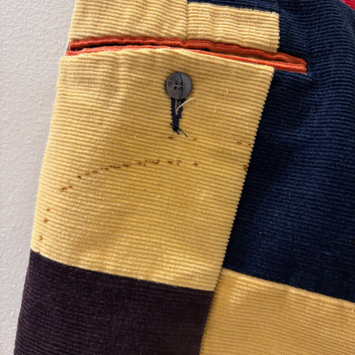 70's corduroy patchwork pants (W38 L30)