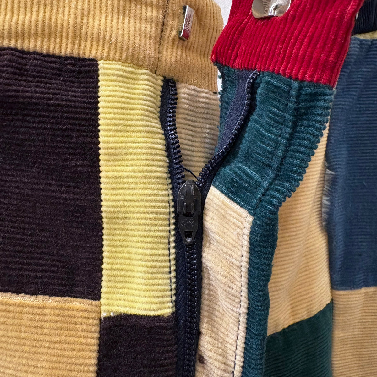 70's corduroy patchwork pants (W38 L30)