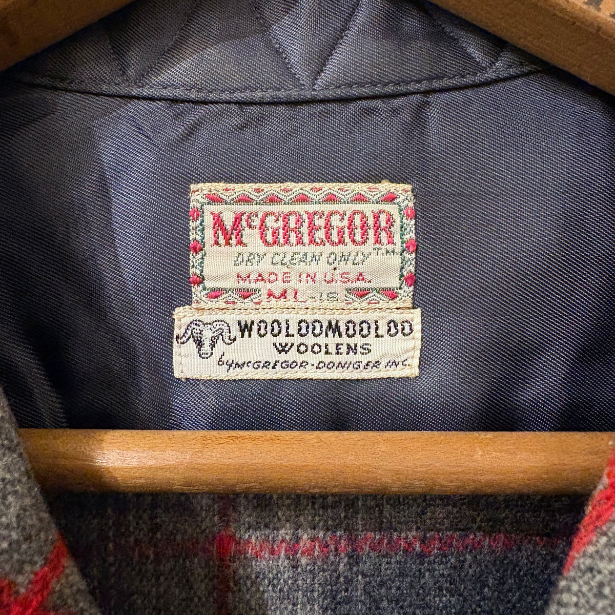 50's McGregor stepped hem wool shirt (ML/ mint condition)