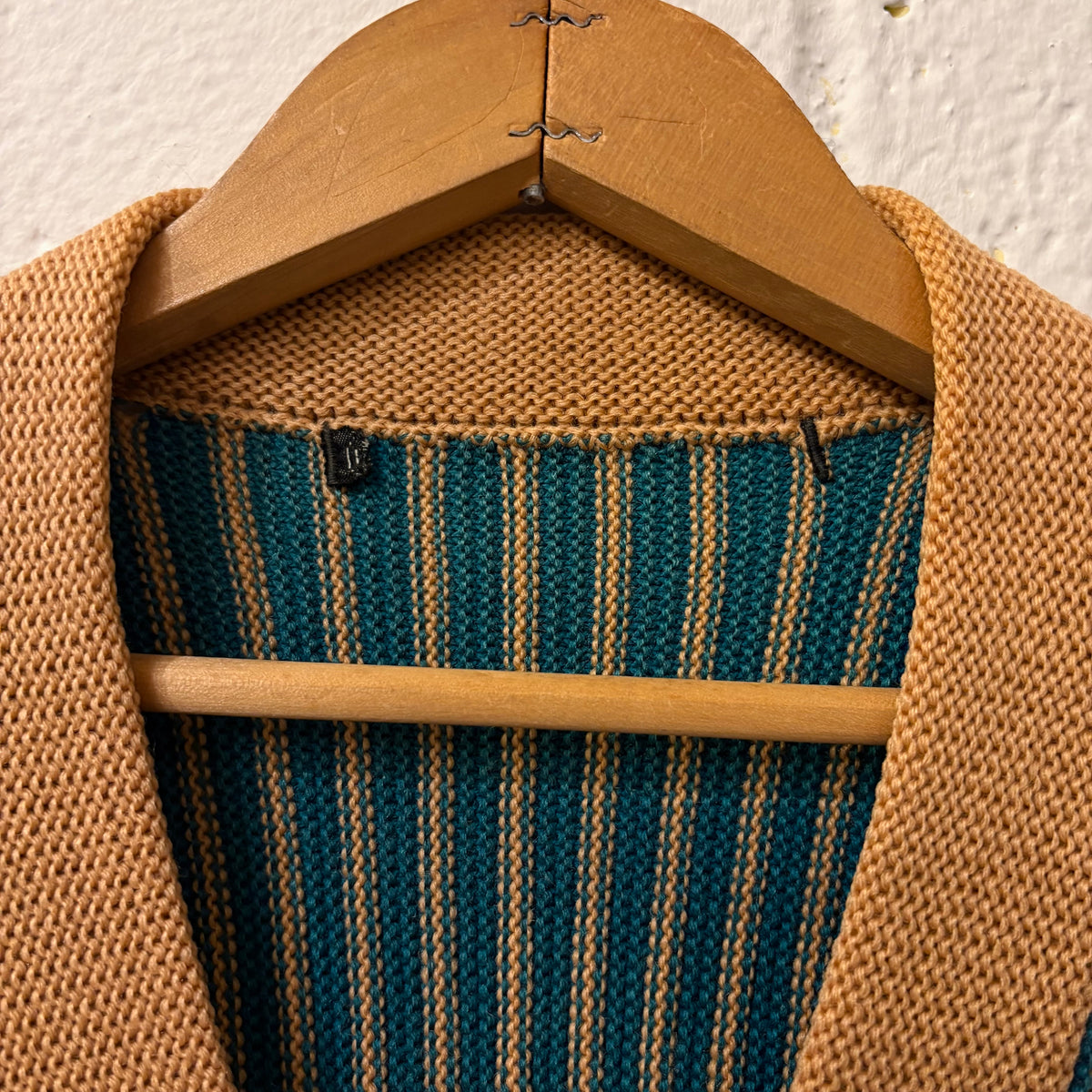 40's two-tone wool cardigan (unique coloring!)