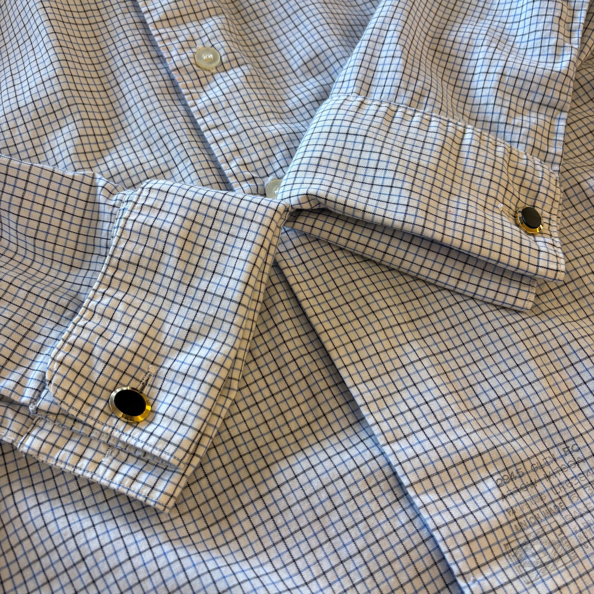 ~60's Arrow tattersall dress shirt (size 15-33)