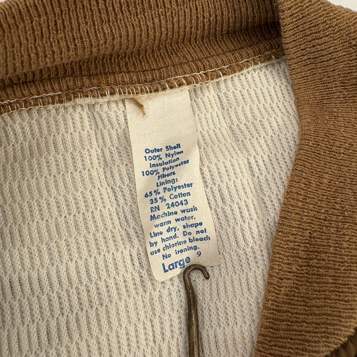 70's nylon quilting work jacket (size L mint condition)