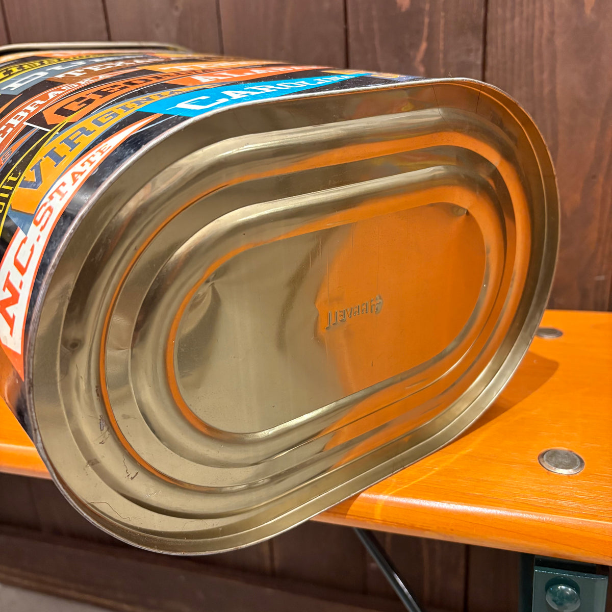 60's~ Harvell college penant trash can