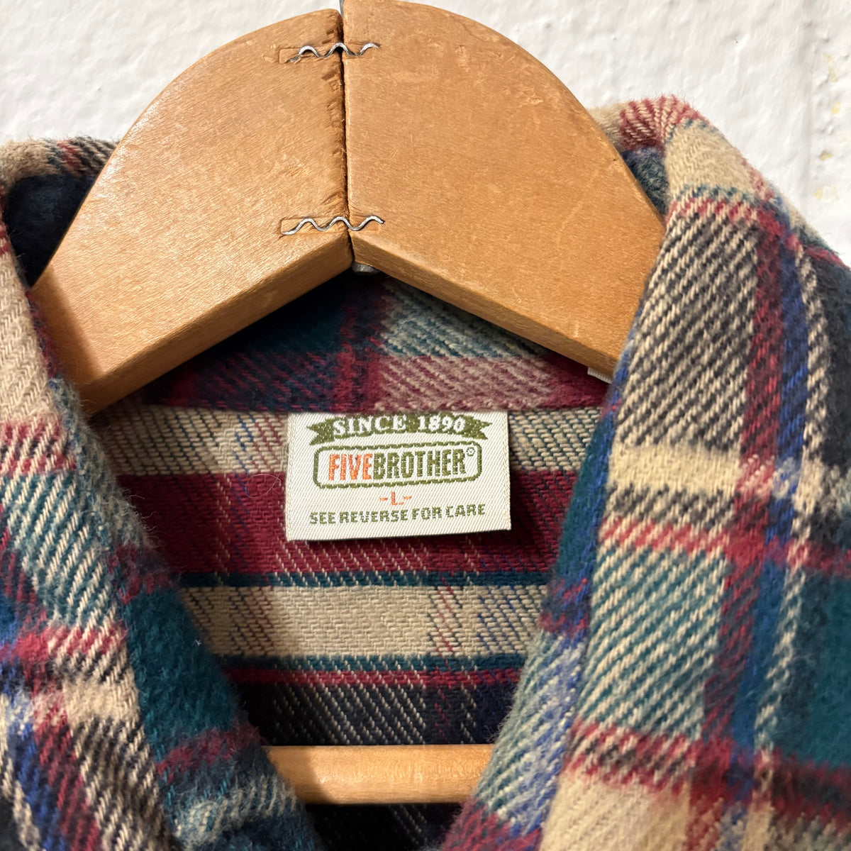90's Five Brother cotton flannel shirt (never worn)