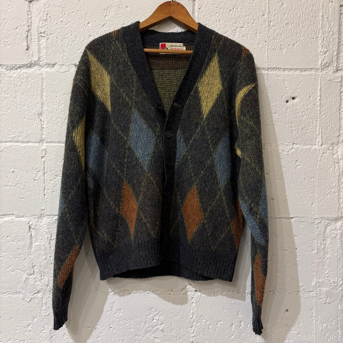 60's Revere mohair argyle cardigan
