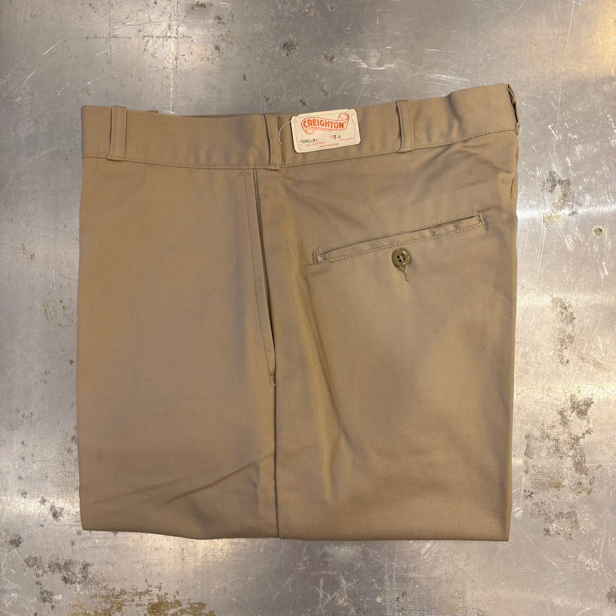 N.O.S. 60's Creighton khaki pants "MERCURY"