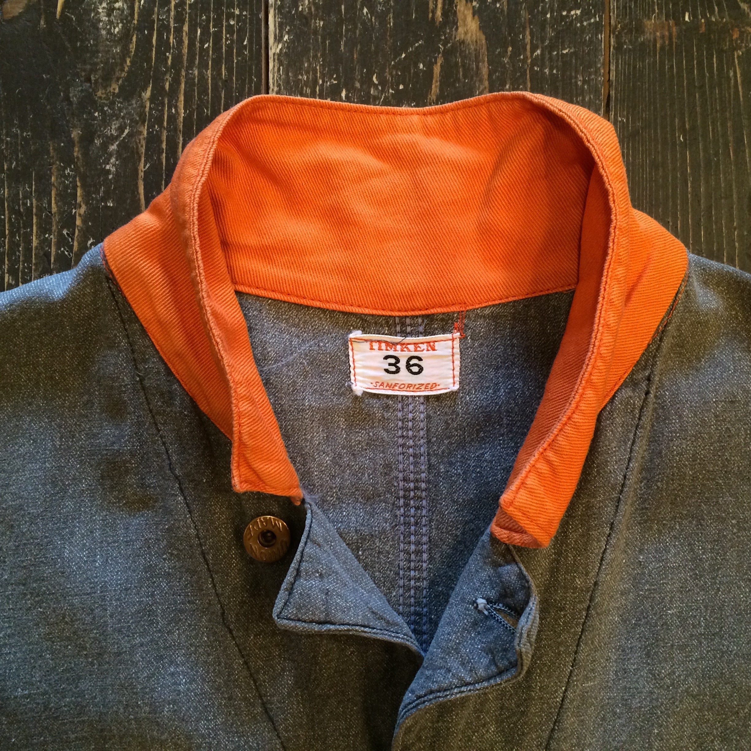 50's TIMKEN black chambray overall