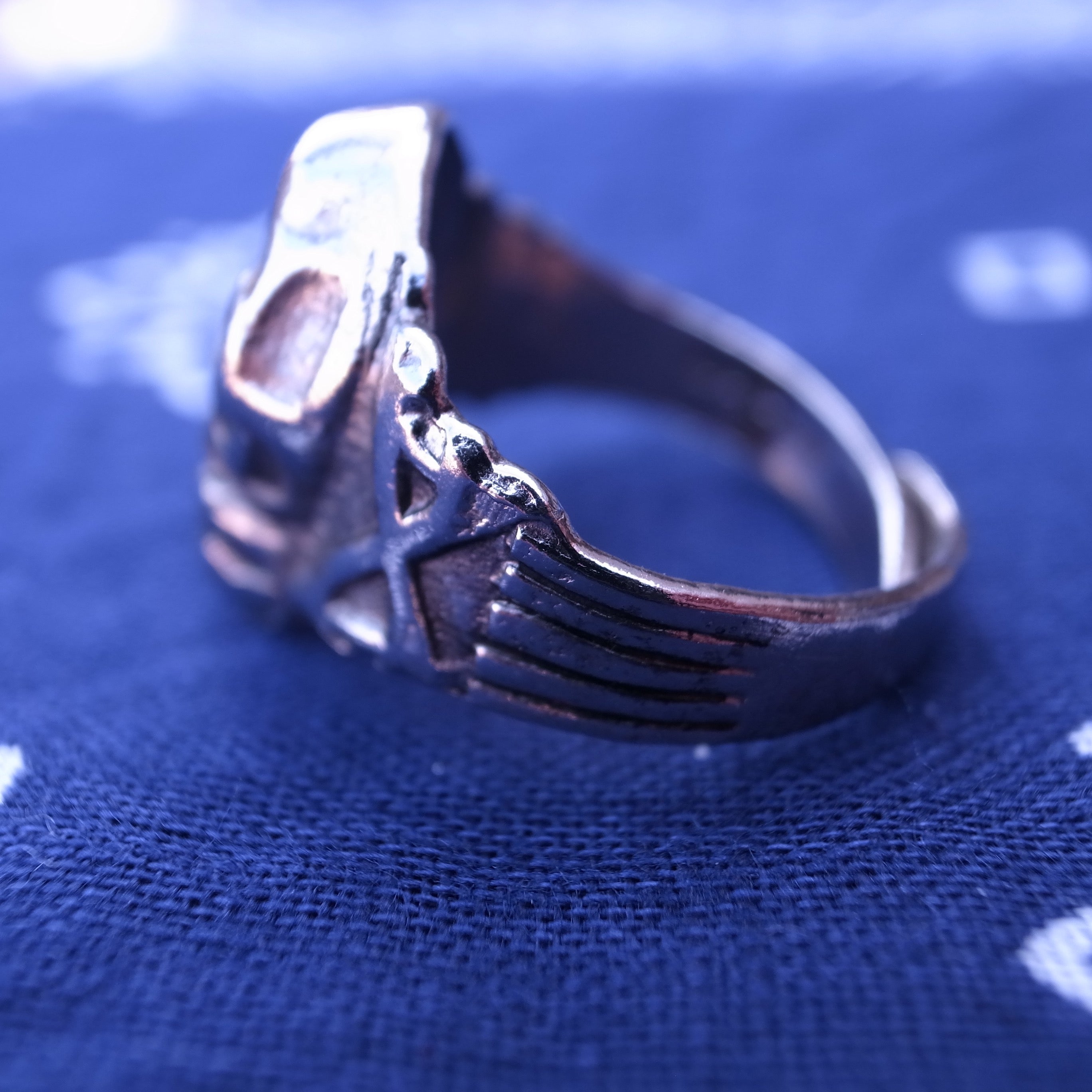50's skull & crossbones ring made in JAPAN