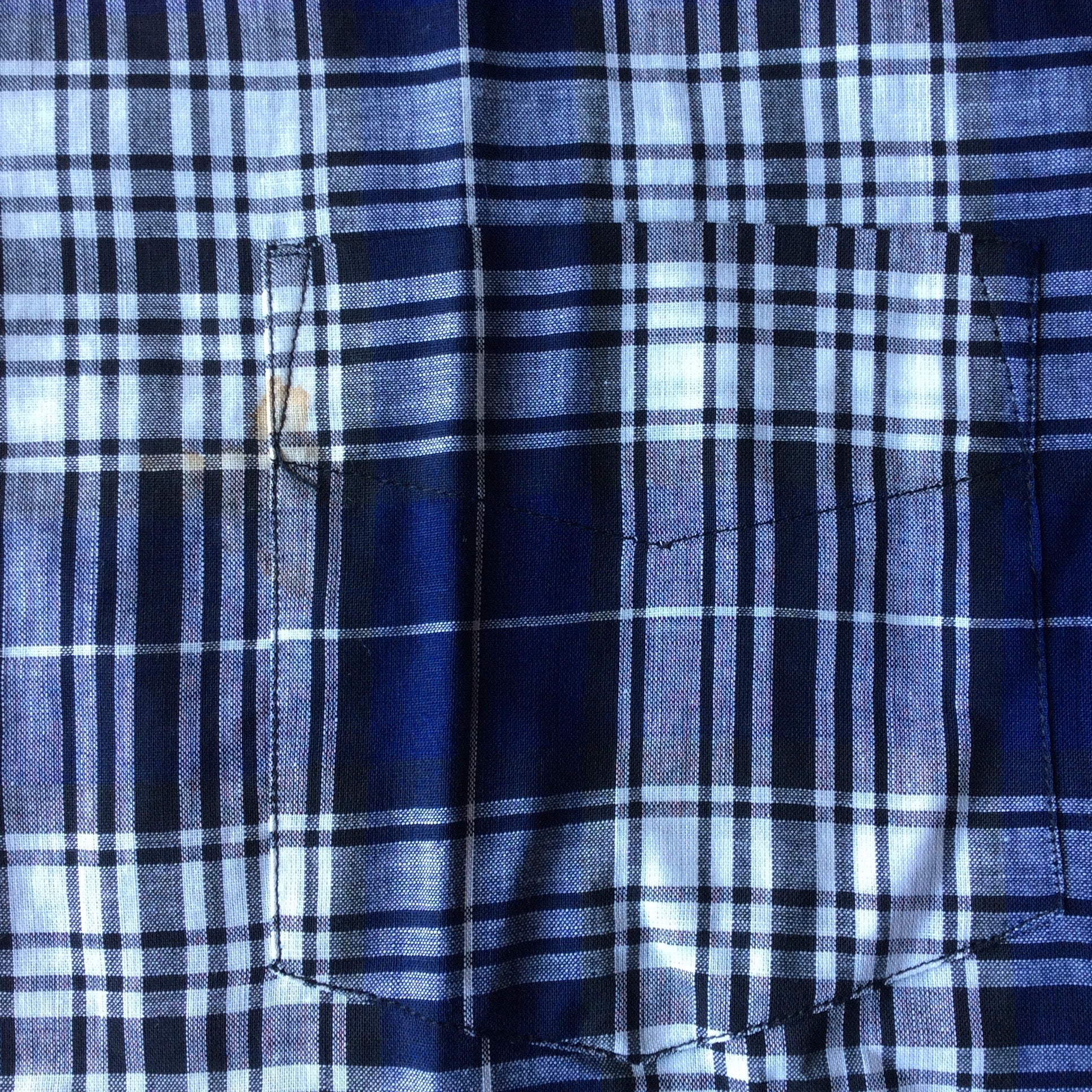 NOS ~60's Kenwood henley-neck plaid shirt