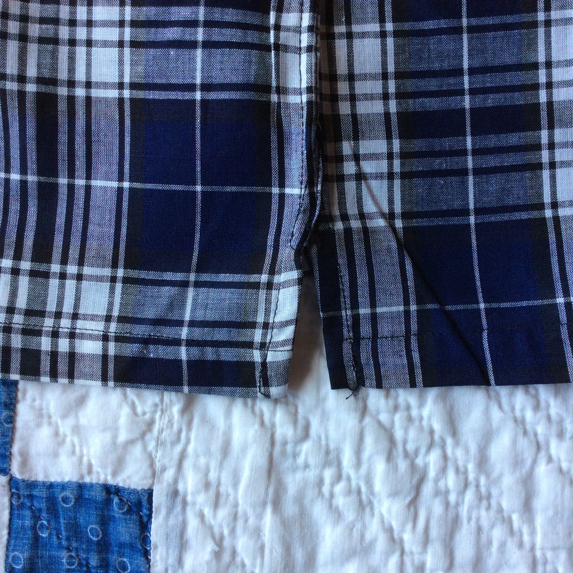 NOS ~60's Kenwood henley-neck plaid shirt
