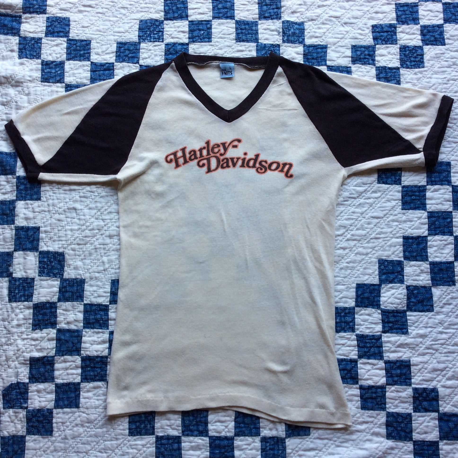 80's THE KNiTS T-shirt "Harley Davidson"