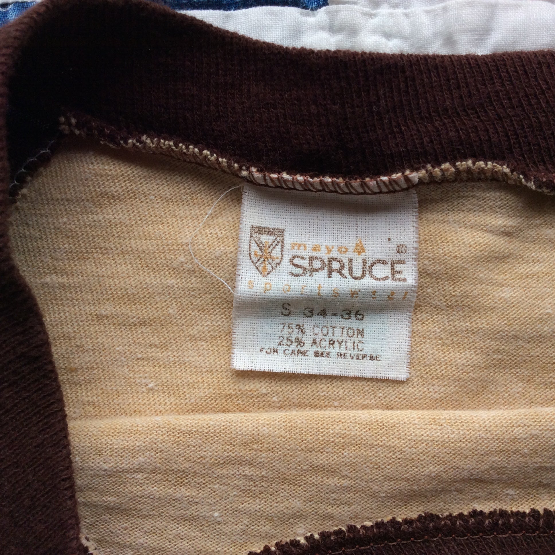 70's mayo SPRUCE raglan sleeve shirt "Florida"