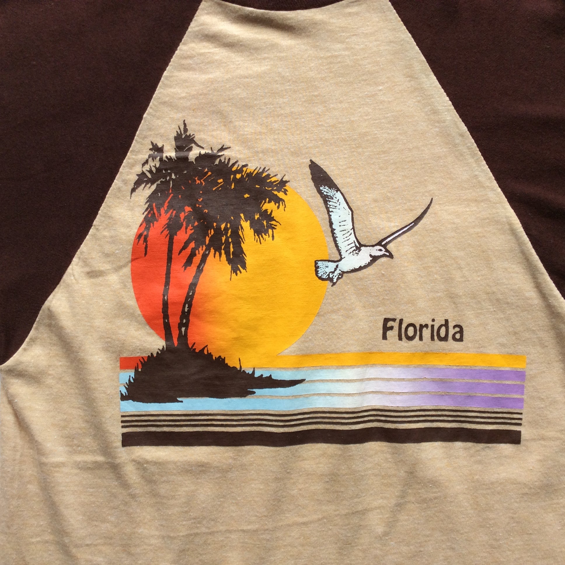 70's mayo SPRUCE raglan sleeve shirt "Florida"