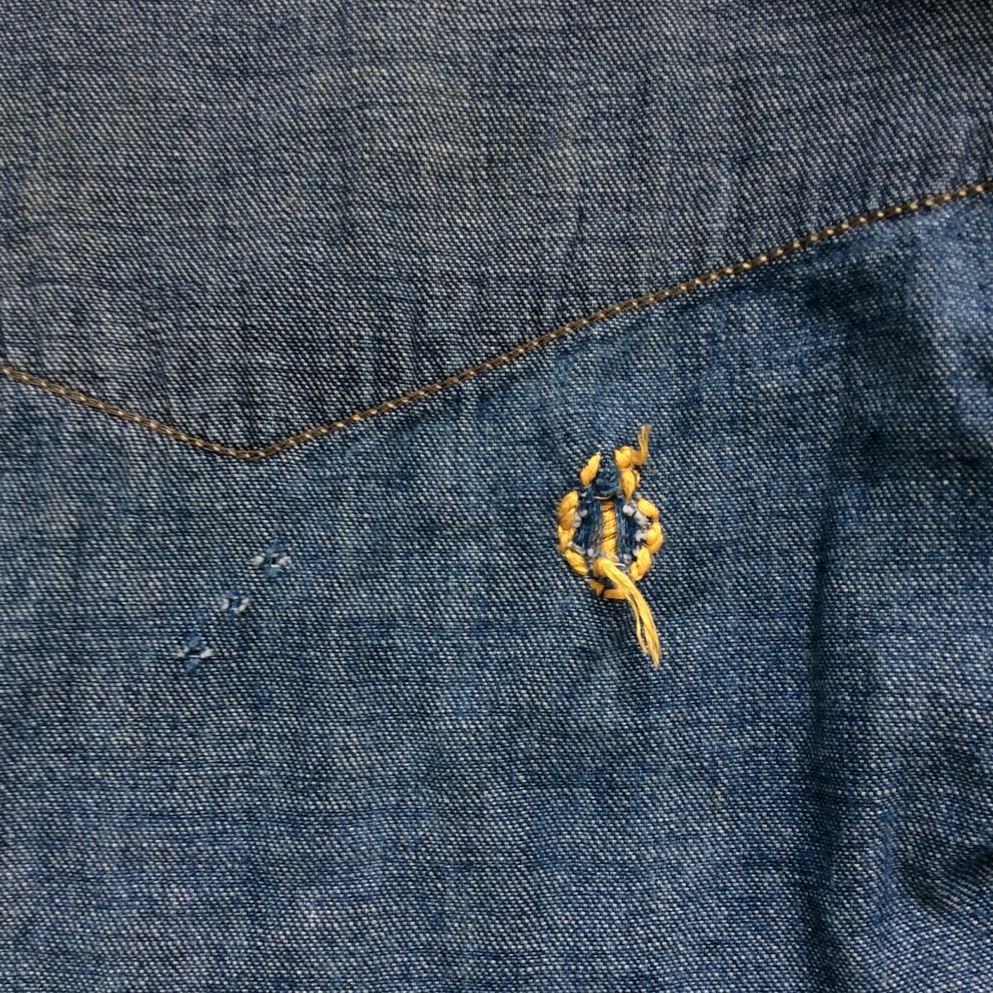~60's "Bar C" denim western shirt