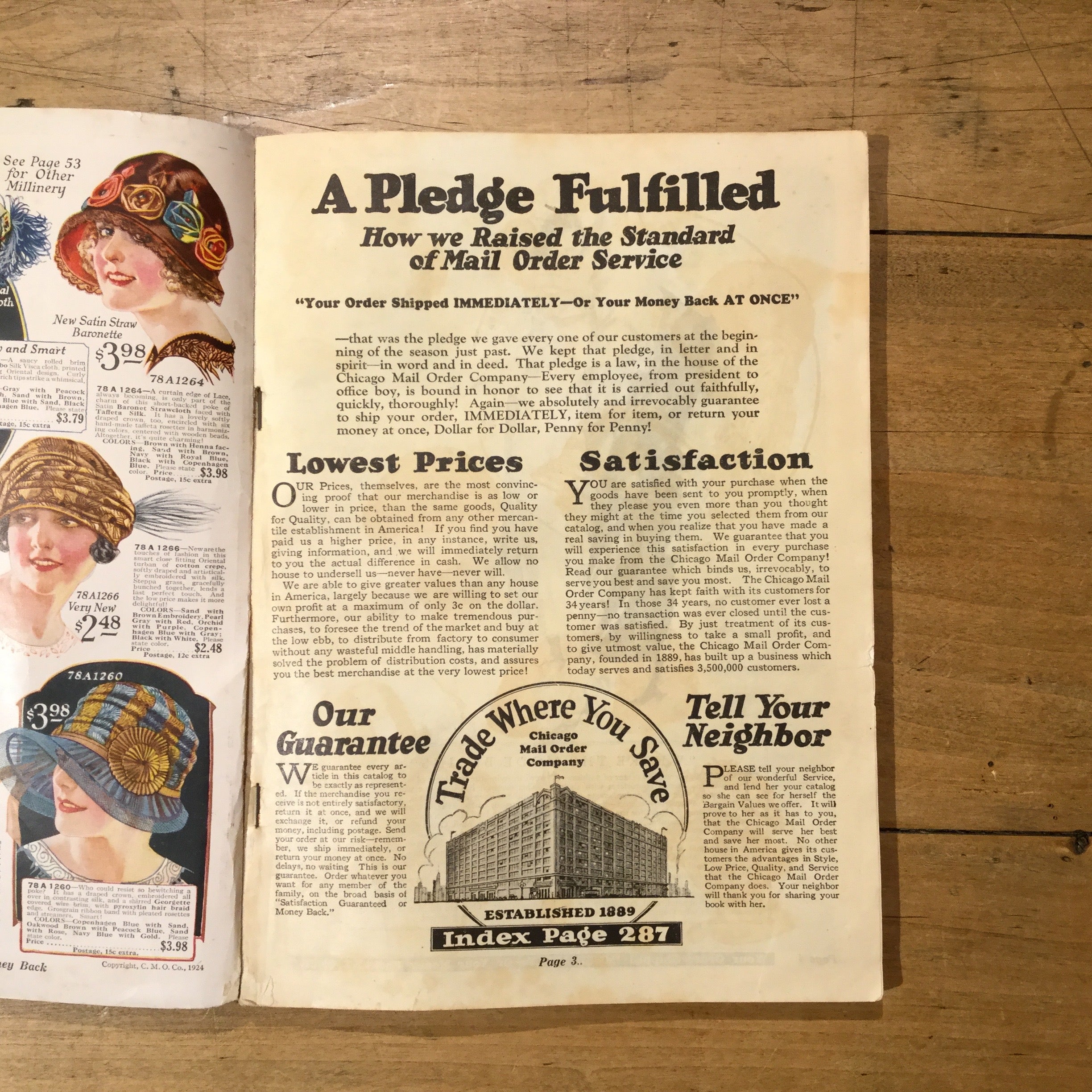 1924's Chicago Mail Order Co. spring/summer catalogue