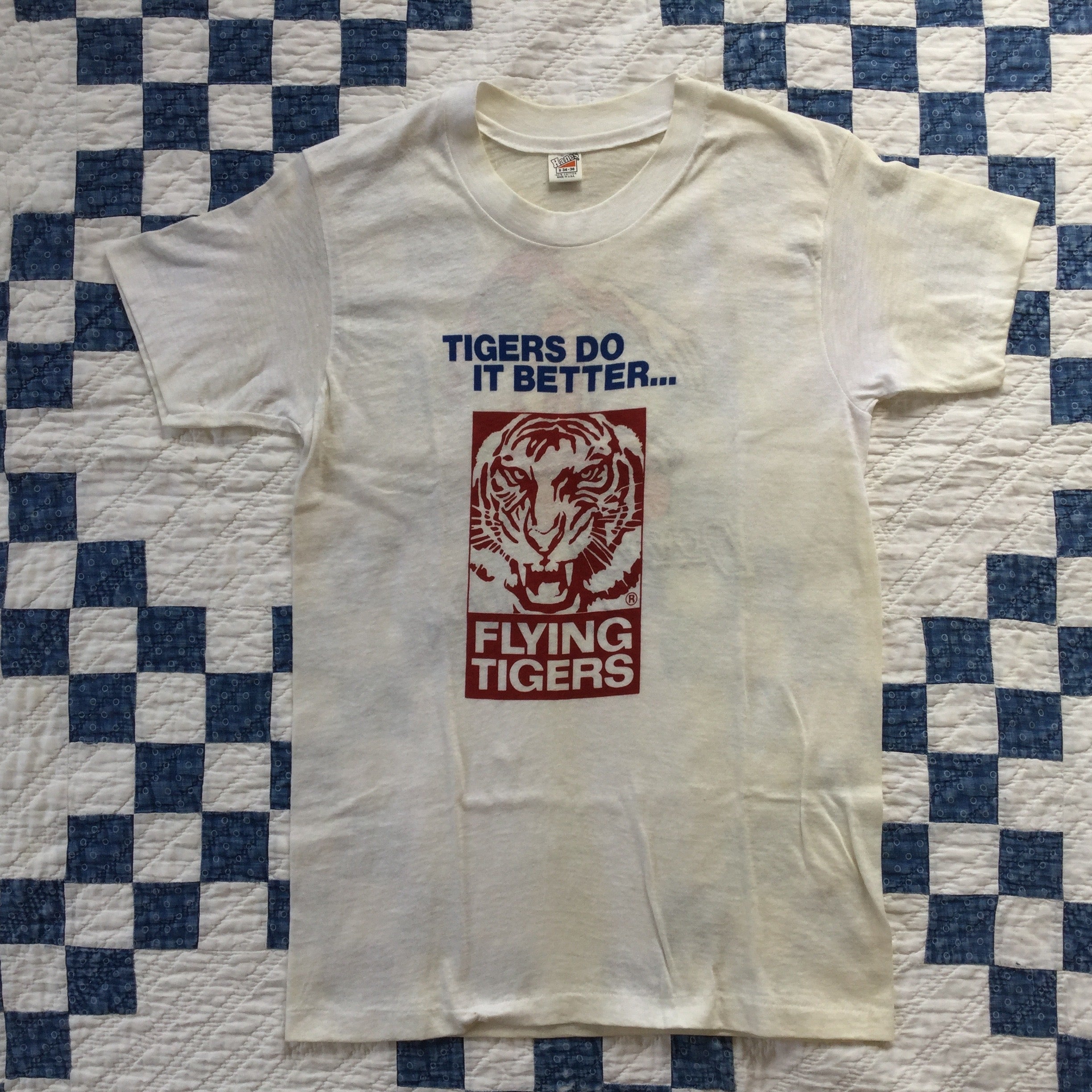 N.O.S. 70's Hanes "Flying Tigers" T-shirt