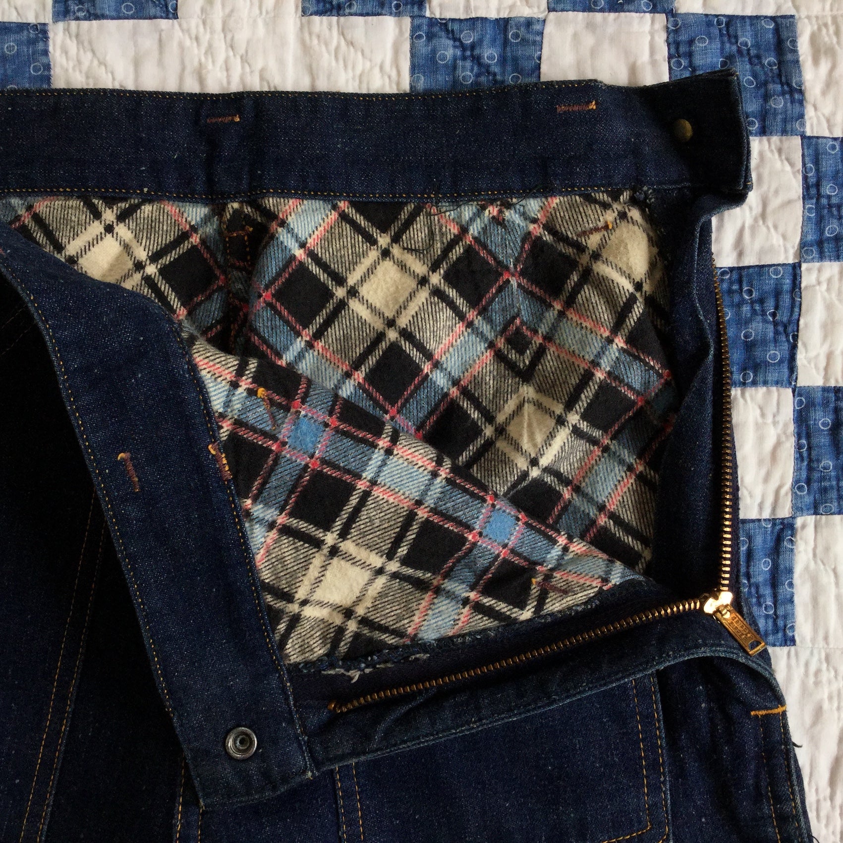50's~ CROWN lind denim lunch pants (mint condition)