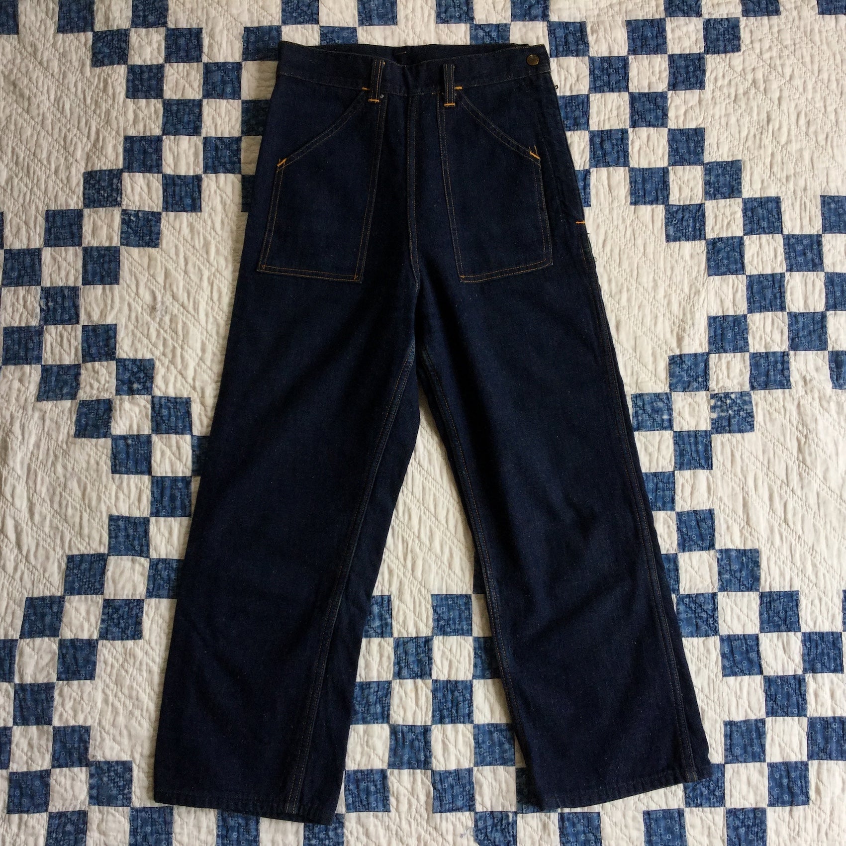 50's~ CROWN lind denim lunch pants (mint condition)