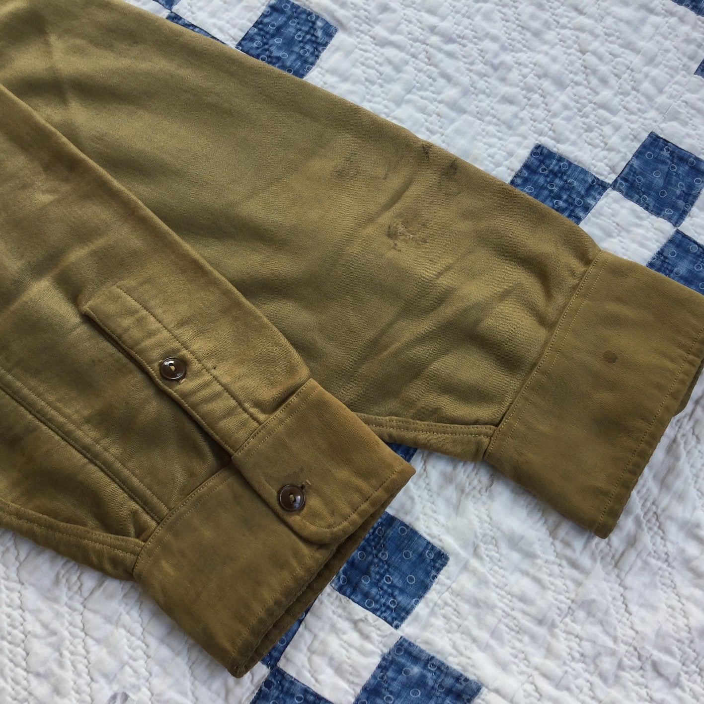 30's BLOCKS moleskin half zip pullover